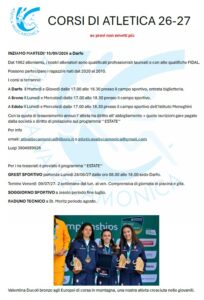 Corsi di atletica 2026-2027